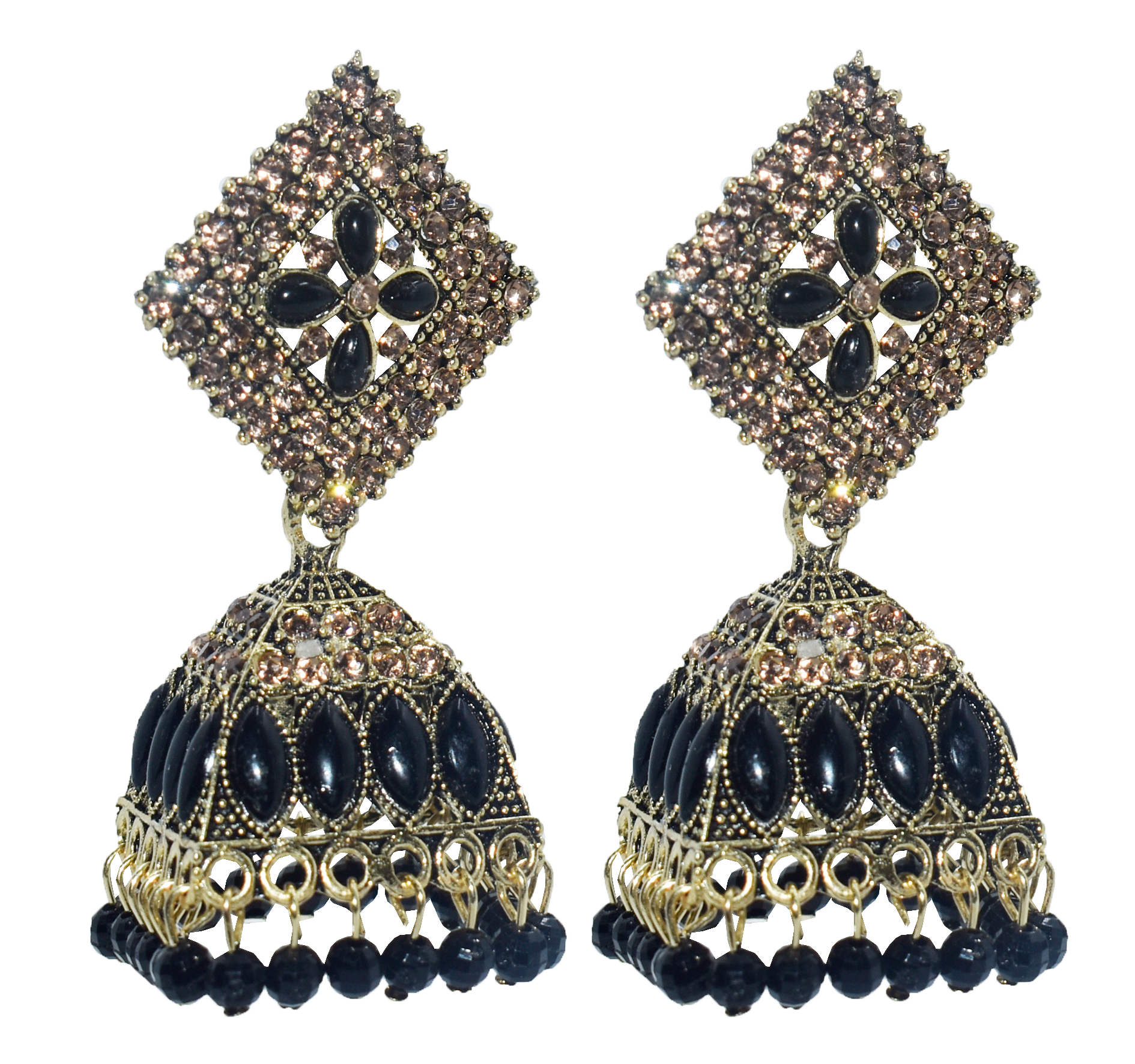 Malana Merino New Trendy Partywear Peacock Square Jhumka Earrings From Rajkot (Gujrat) For Girls and Woman For all Occassions.
