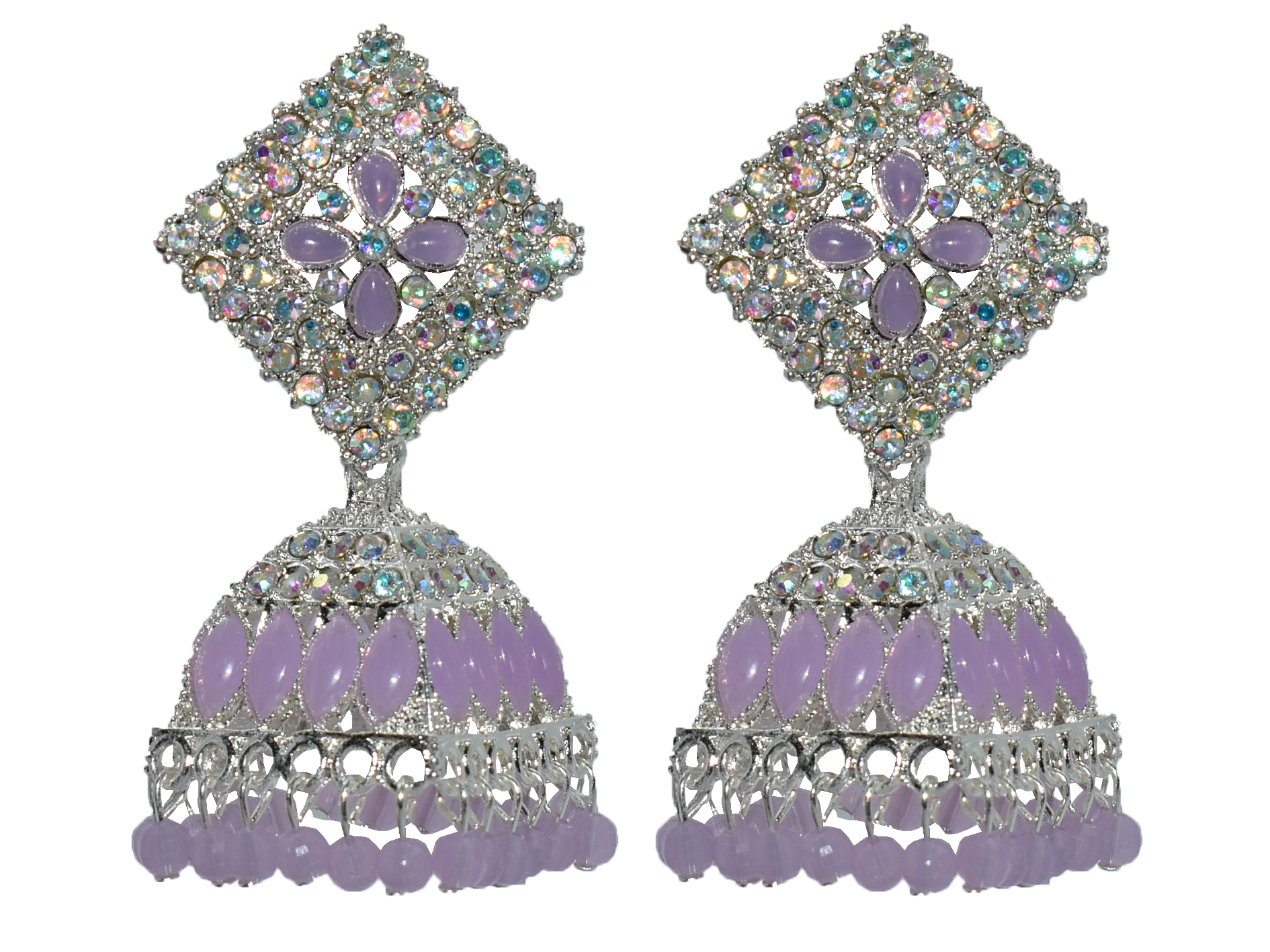 Malana Merino New Trendy Partywear Peacock Square Jhumka Earrings From Rajkot (Gujrat) For Girls and Woman For all Occassions