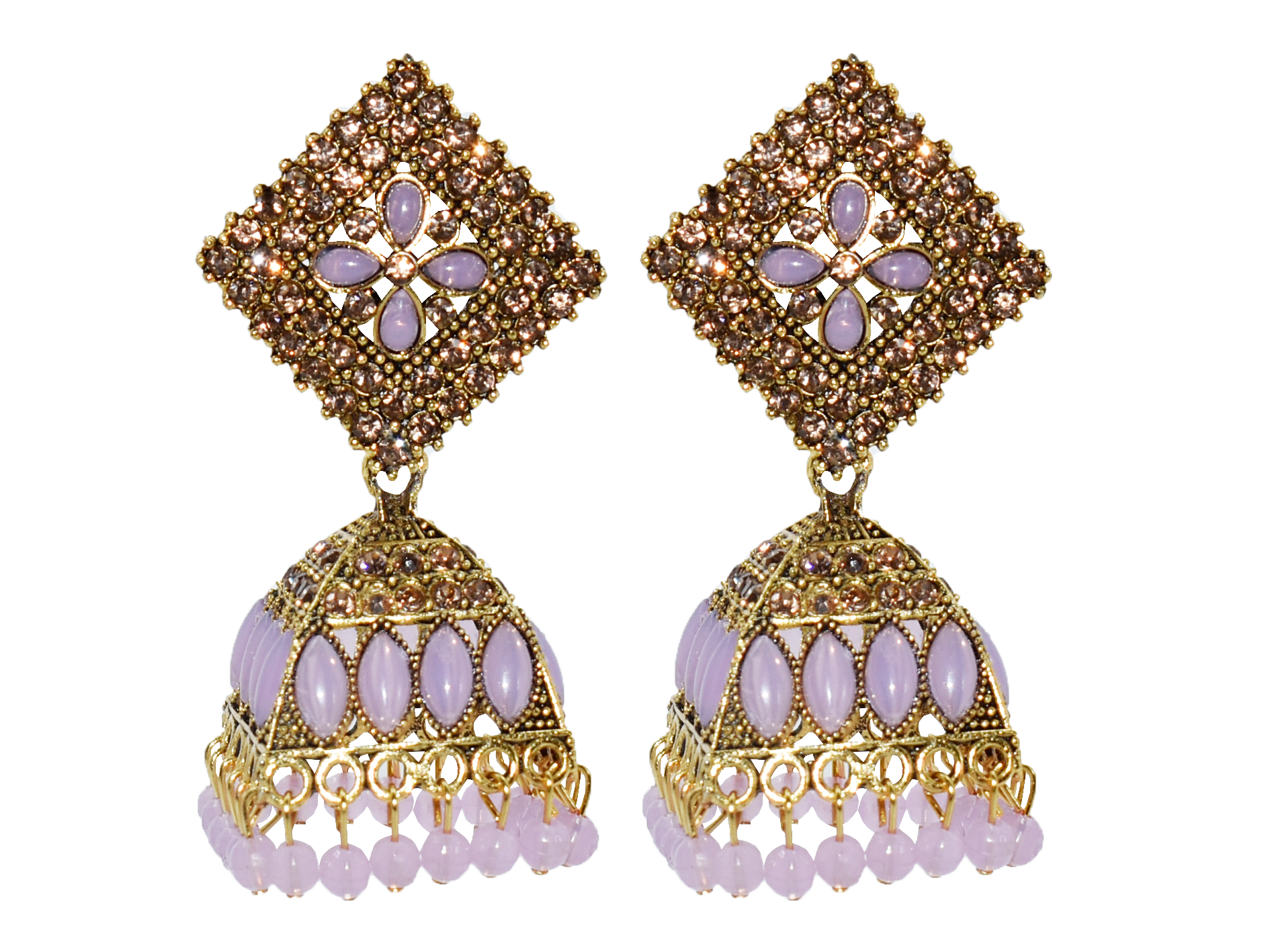 Malana Merino New Trendy Partywear Peacock Square Jhumka Earrings From Rajkot (Gujrat) For Girls and Woman For all Occassions.