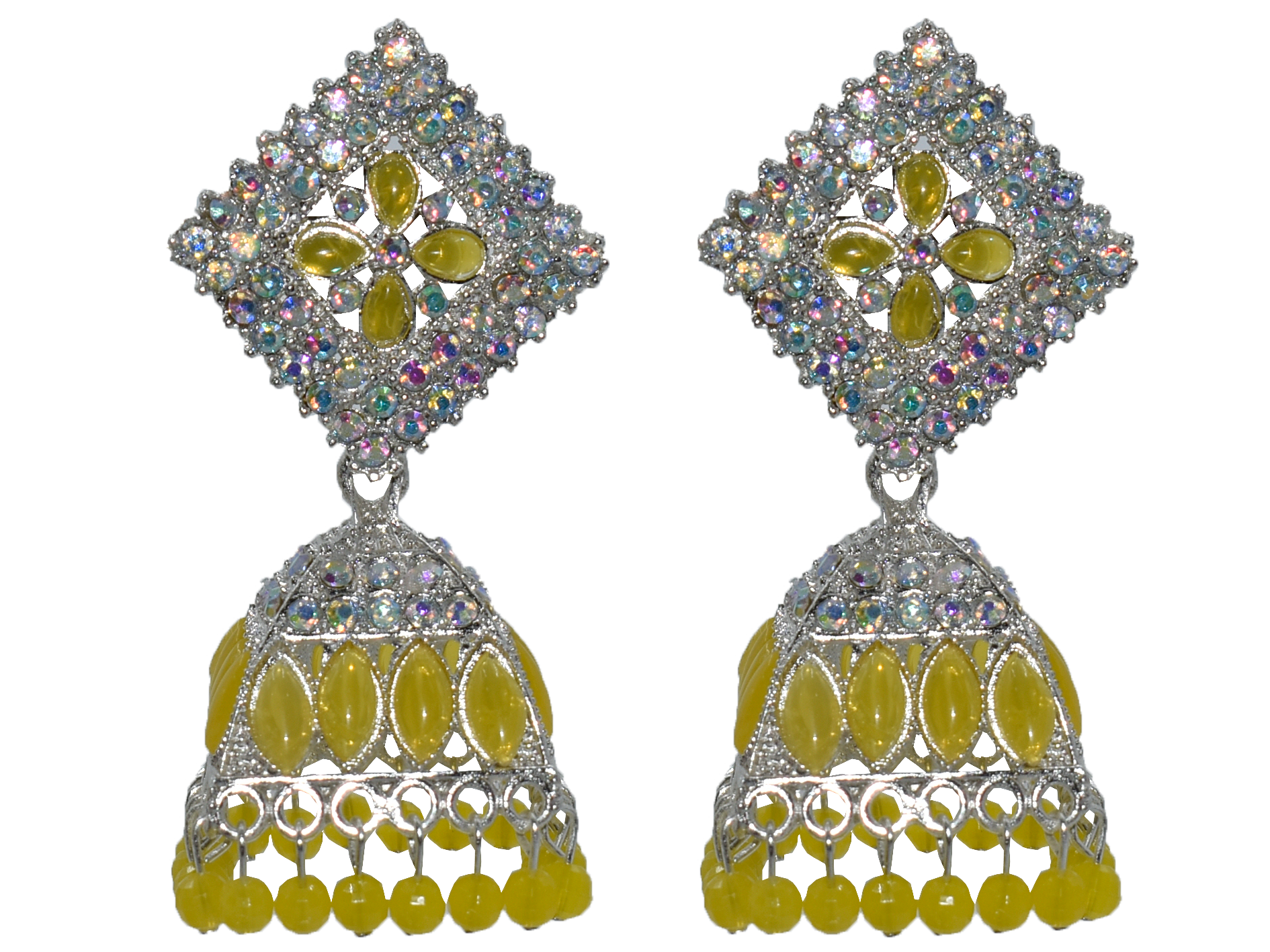 Malana Merino New Trendy Partywear Peacock Square Jhumka Earrings From Rajkot (Gujrat) For Girls and Woman For all Occassions