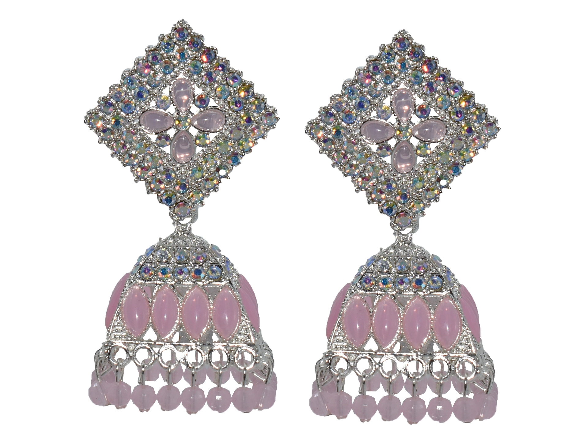 Malana Merino New Trendy Partywear Peacock Square Jhumka Earrings From Rajkot (Gujrat) For Girls and Woman For all Occassions