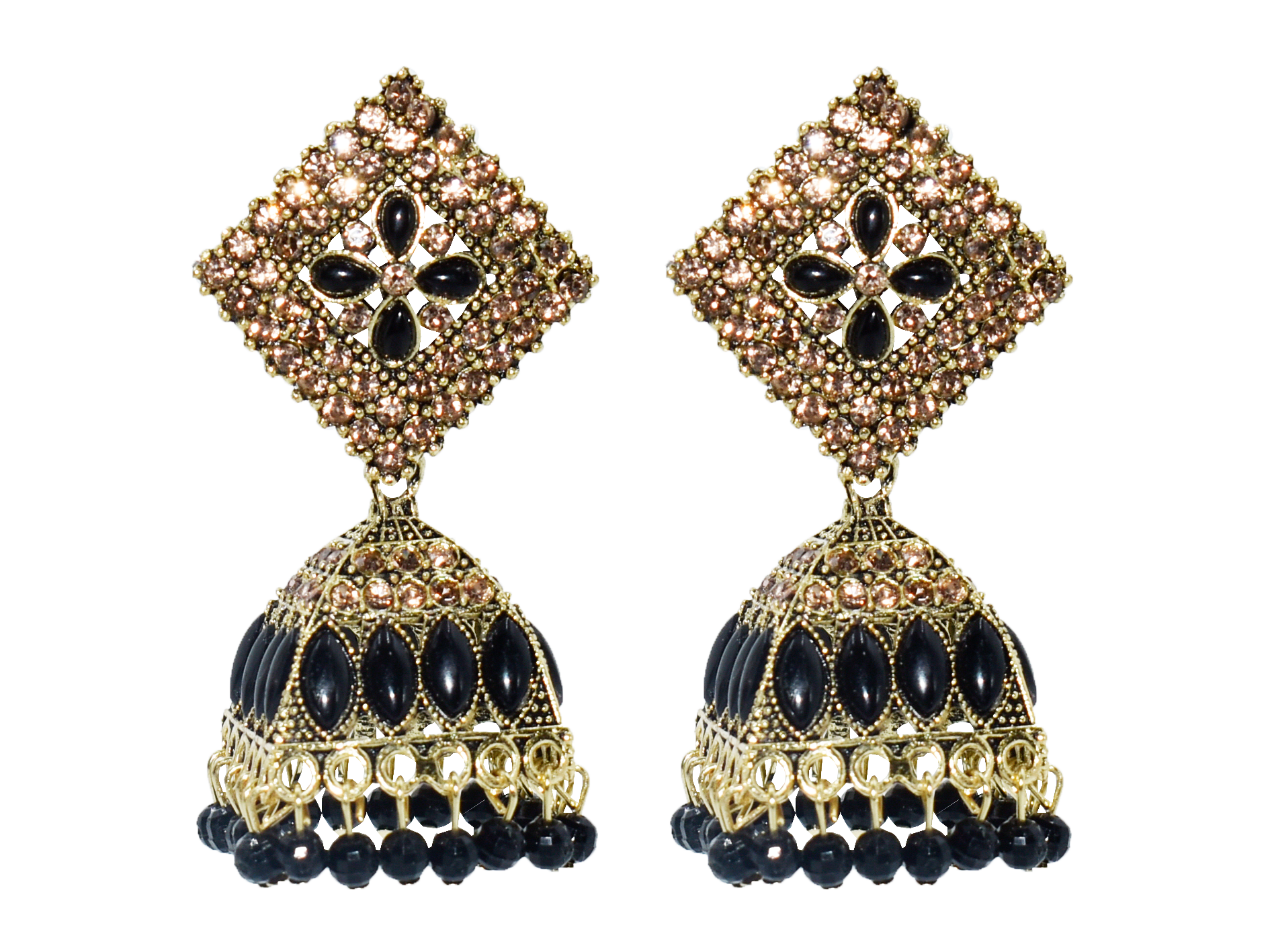 Malana Merino New Trendy Partywear Peacock Square Jhumka Earrings From Rajkot (Gujrat) For Girls and Woman For all Occassions.