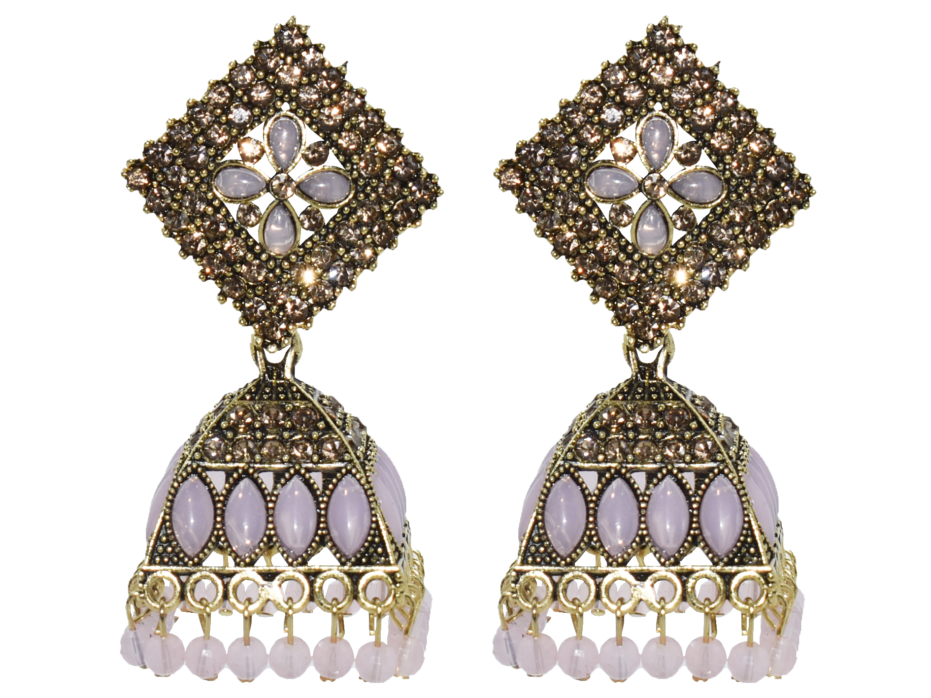 Malana Merino New Trendy Partywear Peacock Square Jhumka Earrings From Rajkot (Gujrat) For Girls and Woman For all Occassions.