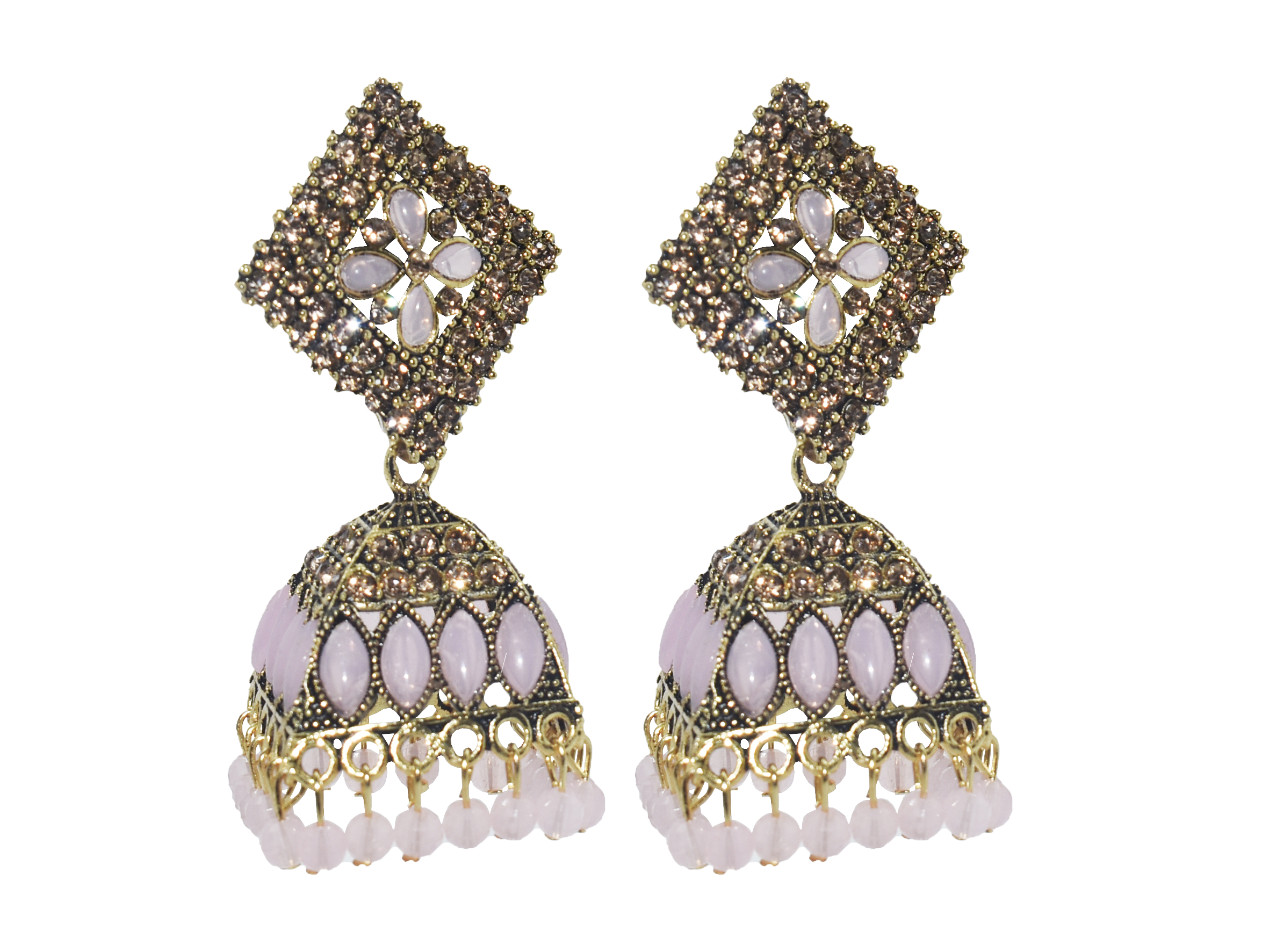 Malana Merino New Trendy Partywear Peacock Square Jhumka Earrings From Rajkot (Gujrat) For Girls and Woman For all Occassions.