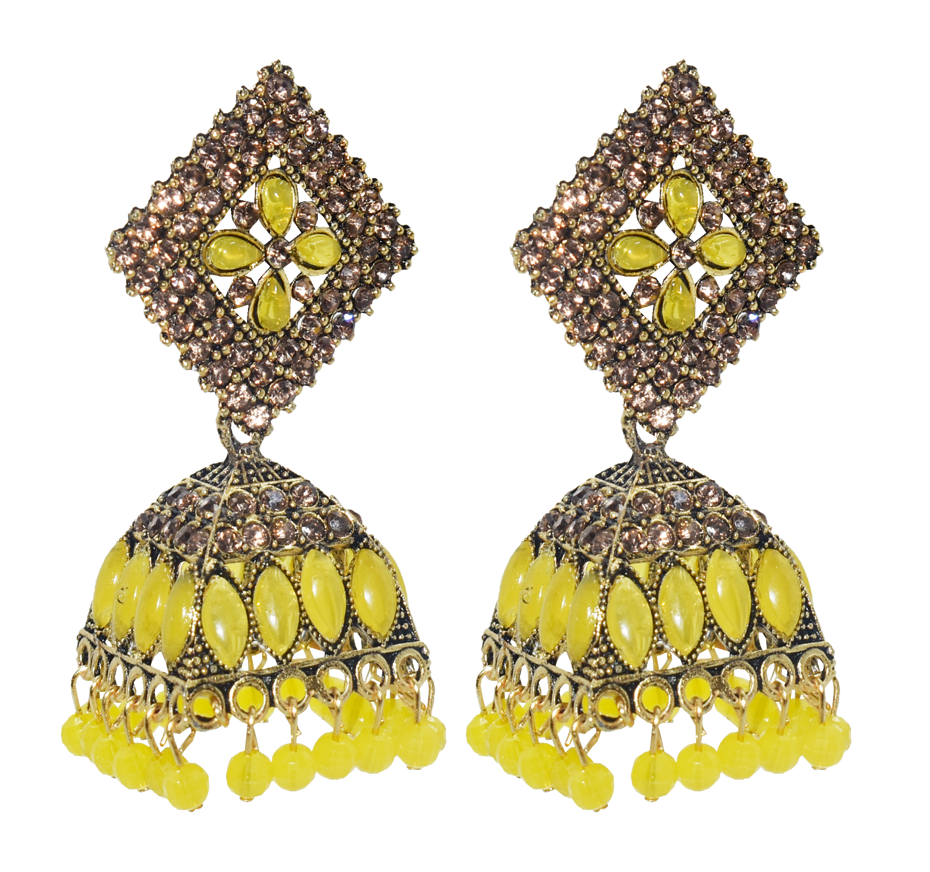 Malana Merino New Trendy Partywear Peacock Square Jhumka Earrings From Rajkot (Gujrat) For Girls and Woman For all Occassions.