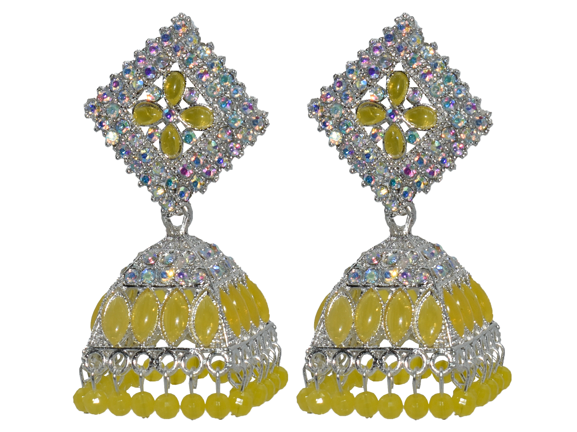 Malana Merino New Trendy Partywear Peacock Square Jhumka Earrings From Rajkot (Gujrat) For Girls and Woman For all Occassions