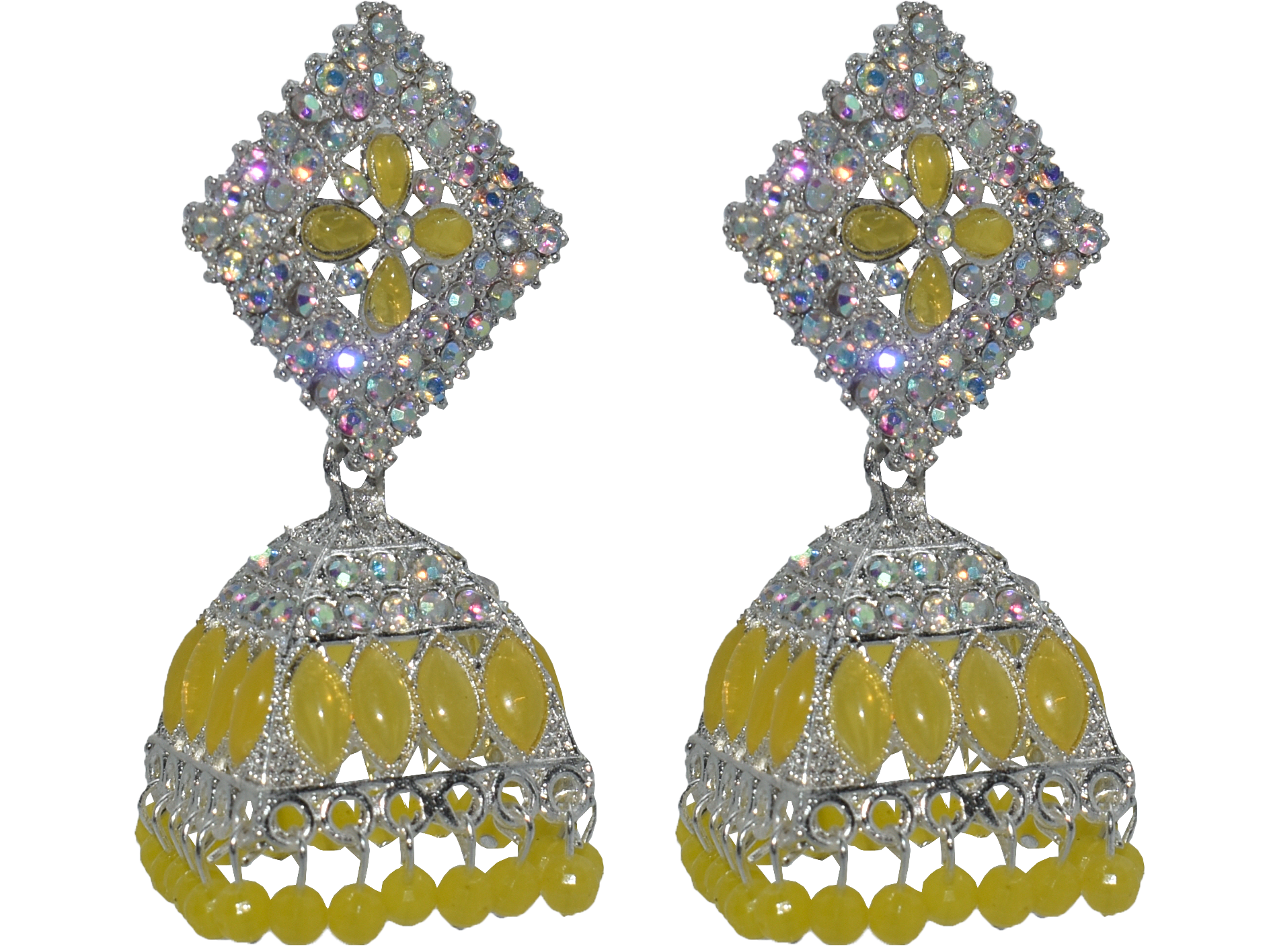Malana Merino New Trendy Partywear Peacock Square Jhumka Earrings From Rajkot (Gujrat) For Girls and Woman For all Occassions