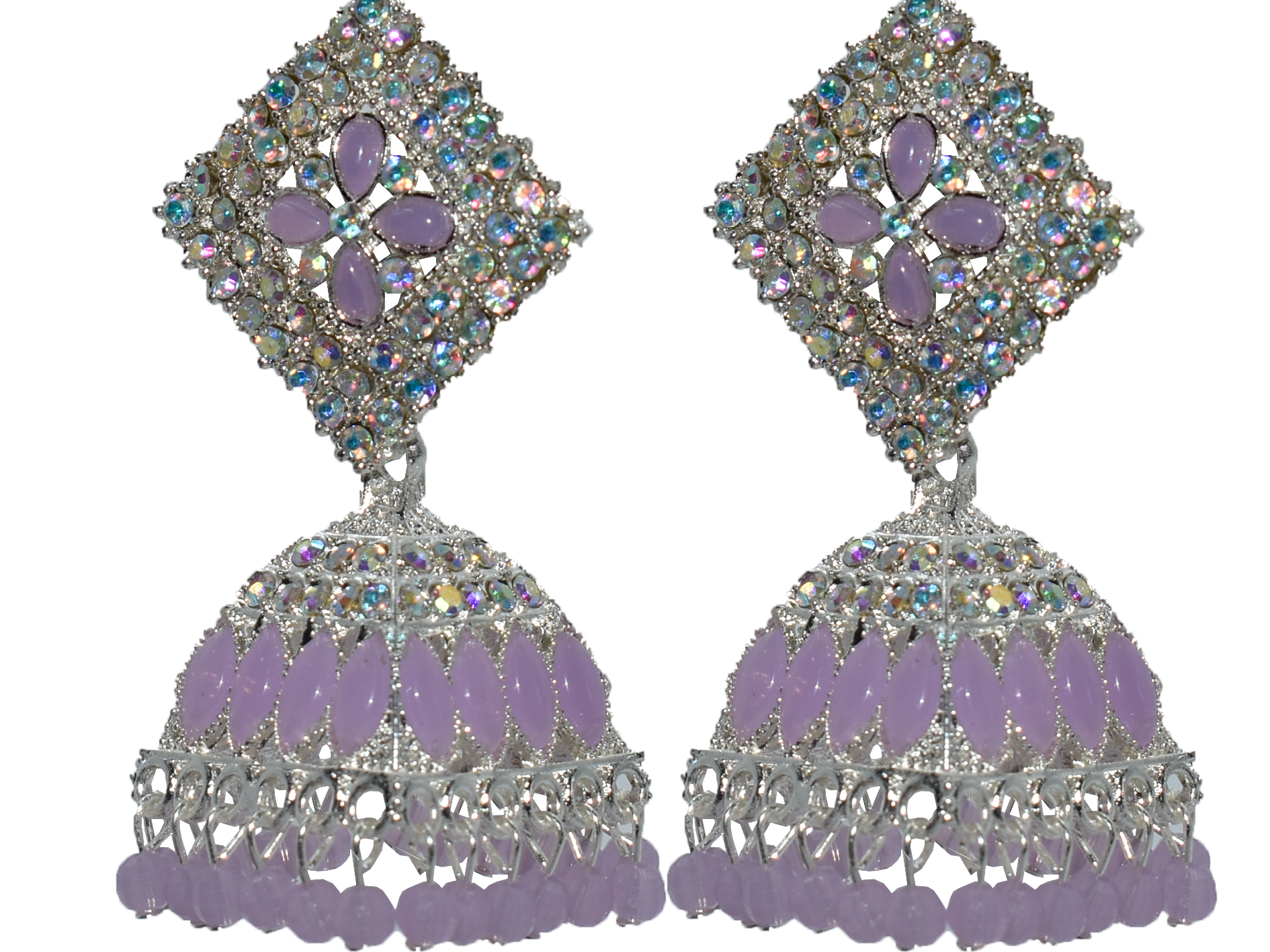 Malana Merino New Trendy Partywear Peacock Square Jhumka Earrings From Rajkot (Gujrat) For Girls and Woman For all Occassions