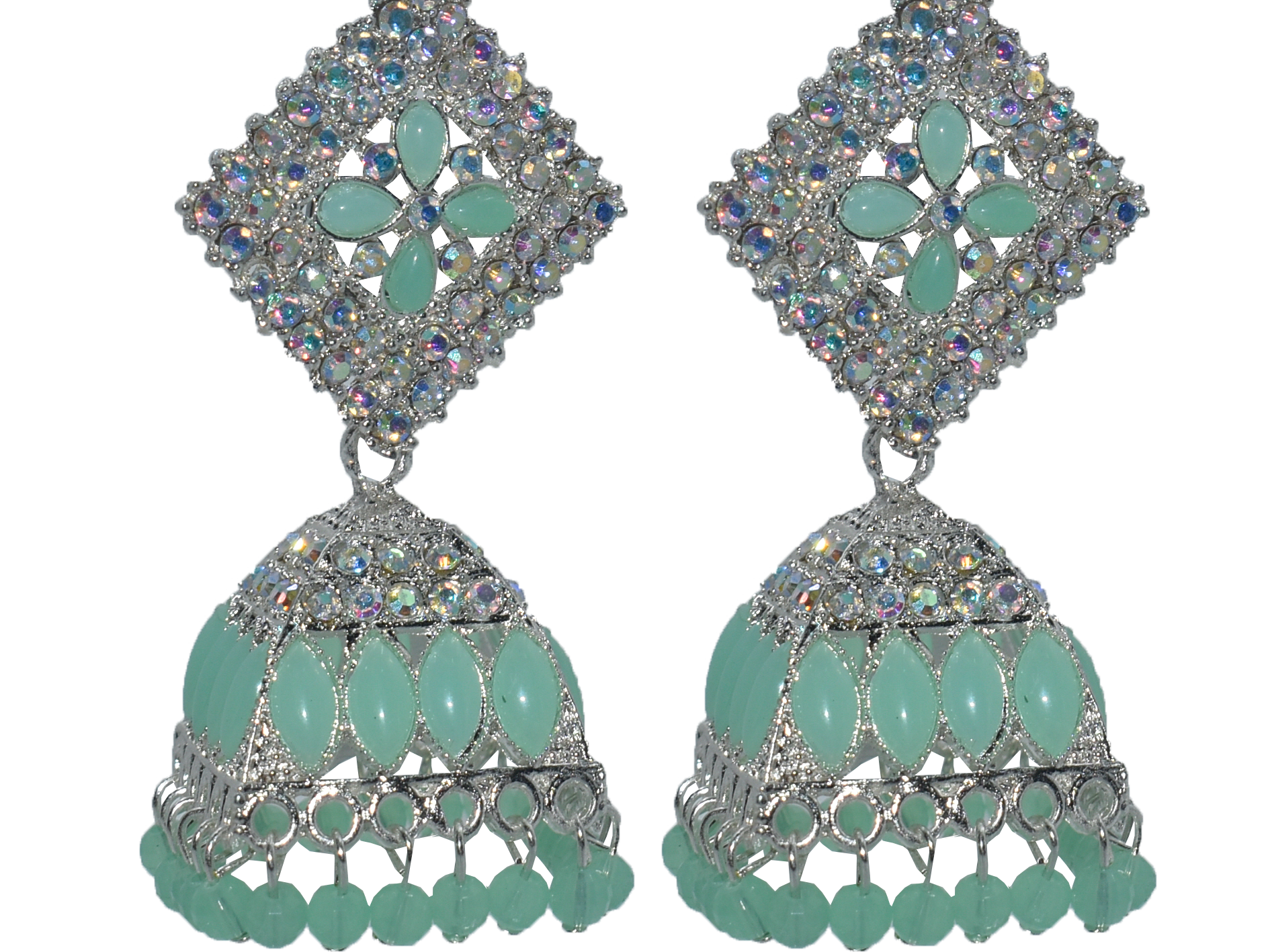 Malana Merino New Trendy Partywear Peacock Square Jhumka Earrings From Rajkot (Gujrat) For Girls and Woman For all Occassions