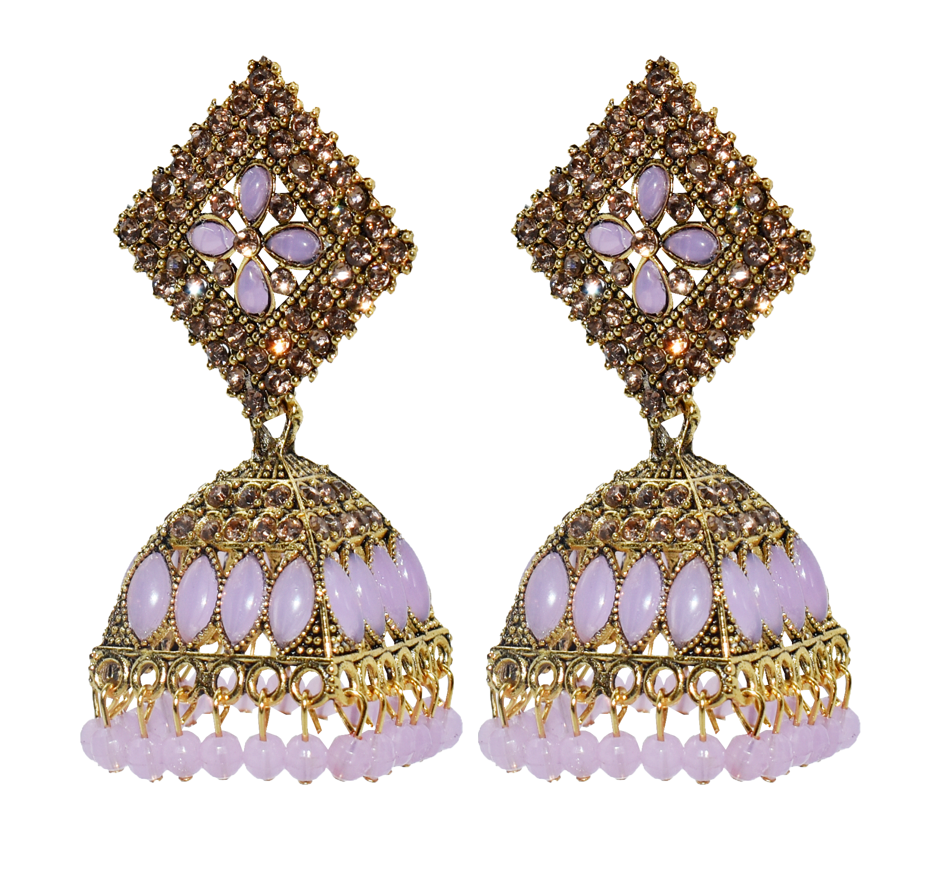 Malana Merino New Trendy Partywear Peacock Square Jhumka Earrings From Rajkot (Gujrat) For Girls and Woman For all Occassions.