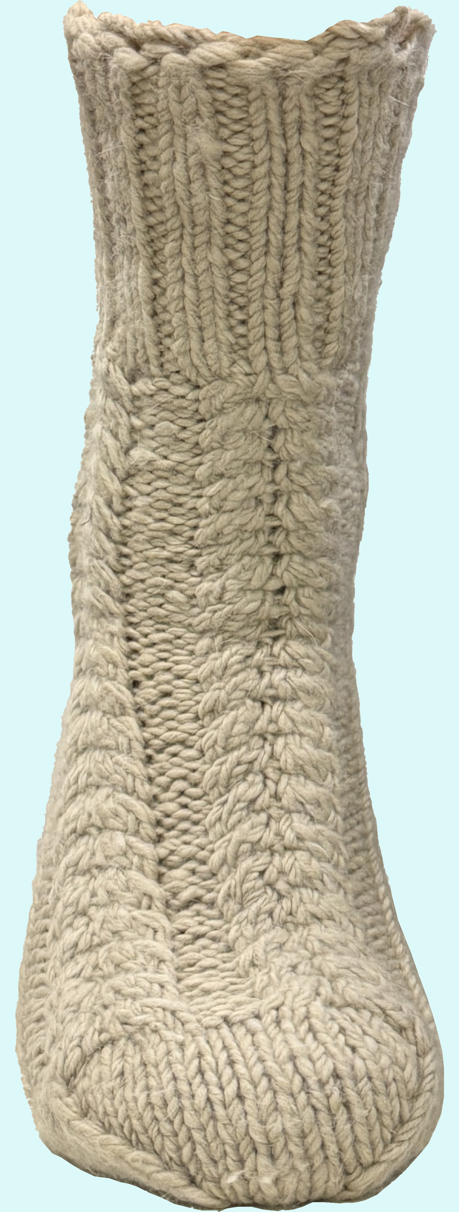 Malana Merino Grey Colour Hand Made Solid Soft & Woolen Cozy Knitted Winter Thick Warm Socks (Without Thumb) for Women Girls