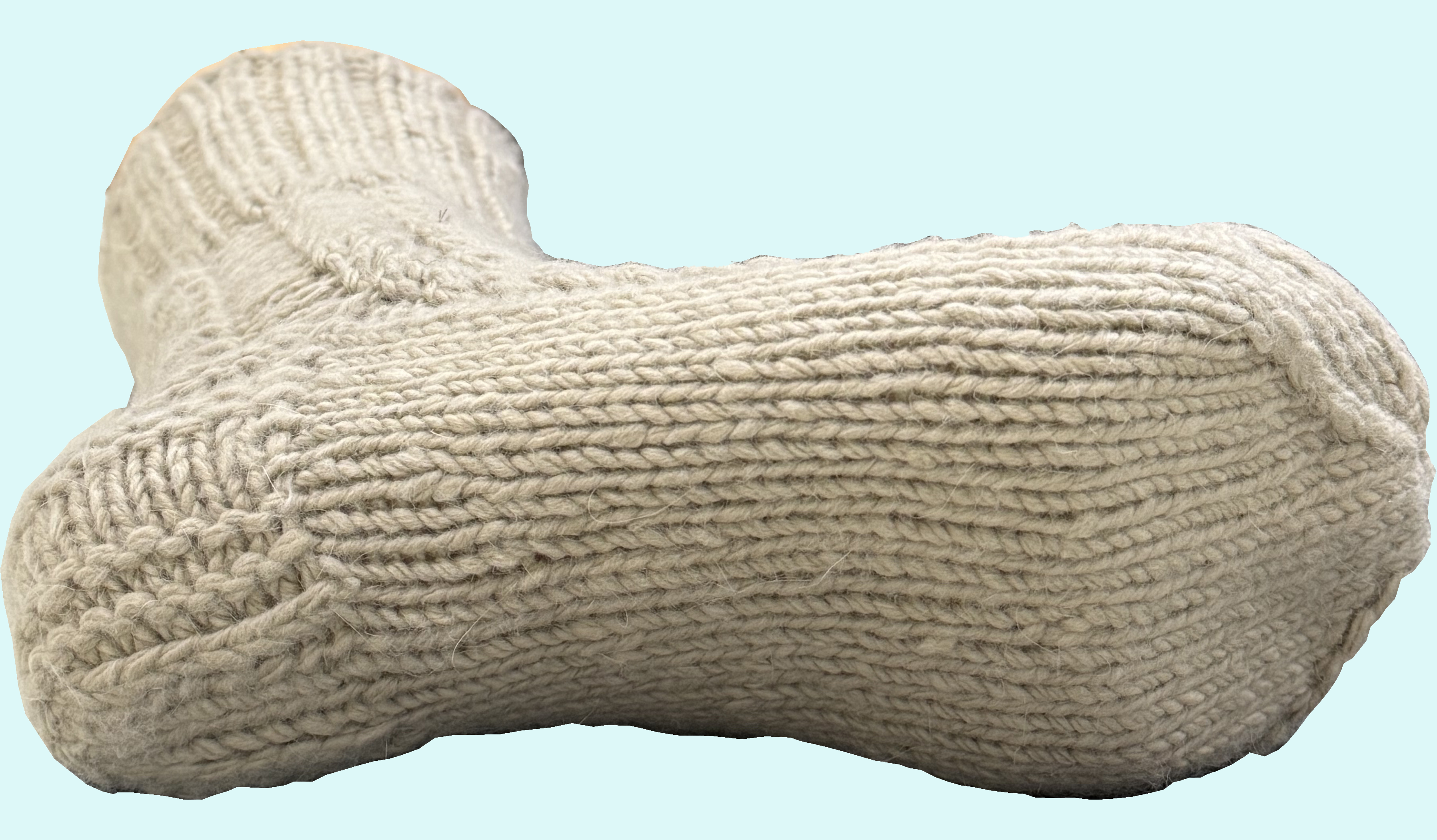 Malana Merino Grey Colour Hand Made Solid Soft & Woolen Cozy Knitted Winter Thick Warm Socks (Without Thumb) for Women Girls