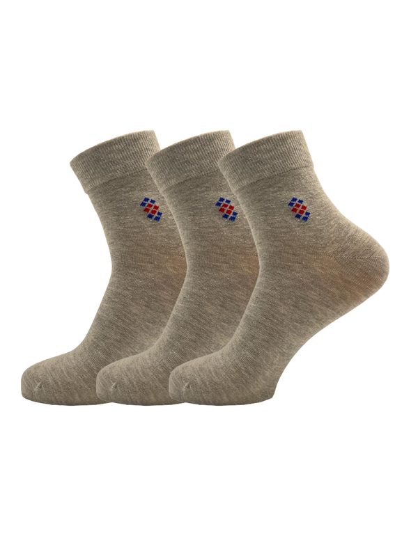Malana Merino Grey Colour Ankle Length Socks (Pack Of 3)
