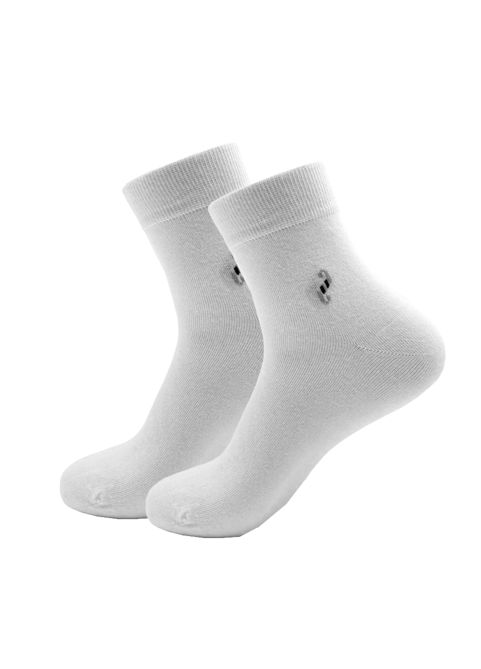Malana Merino White Colour Ankle Length Socks (Pack Of 2)