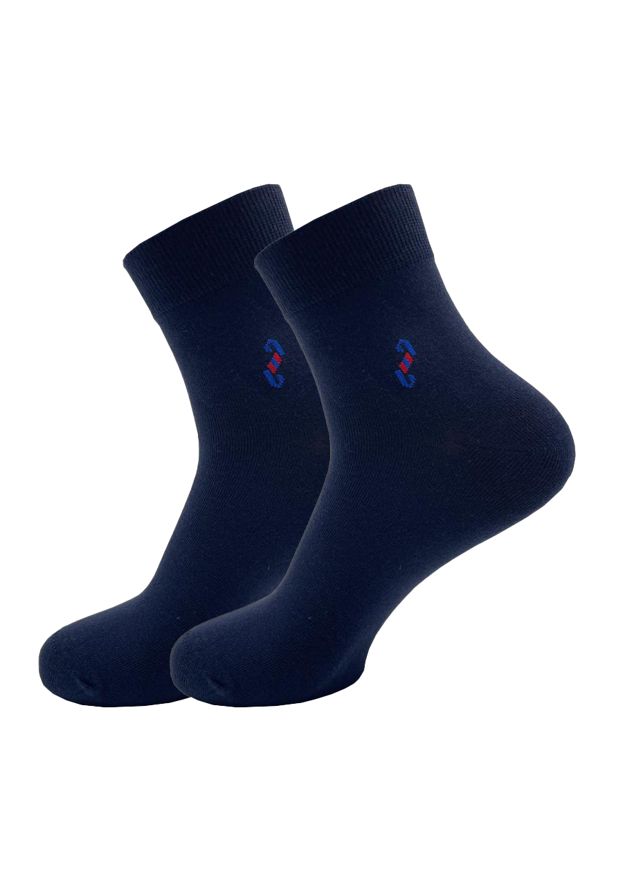 Malana Merino Navy Blue  Colour Ankle Length Socks (Pack Of 2)