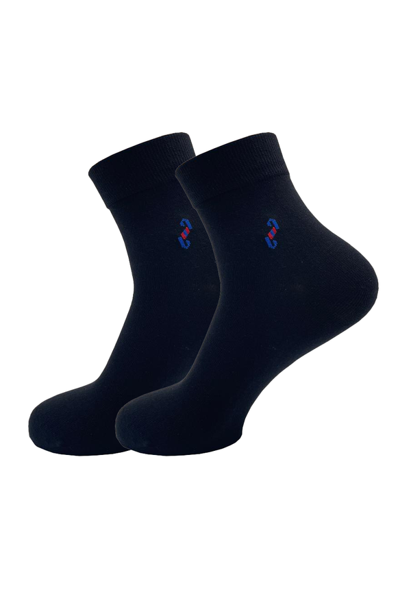Malana Merino Black Colour Ankle Length Socks (Pack Of 2)