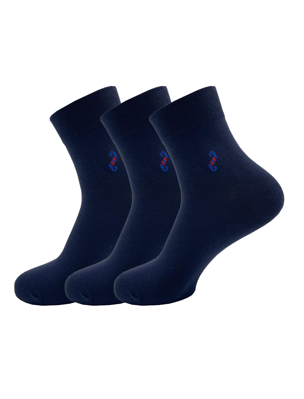 Malana Merino Navy Blue  Colour Ankle Length Socks (Pack Of 3)
