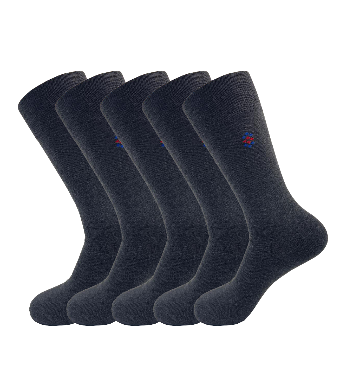 Malana Merino Dark Gray Colour Calf Length Socks For Men (Pack Of 5)