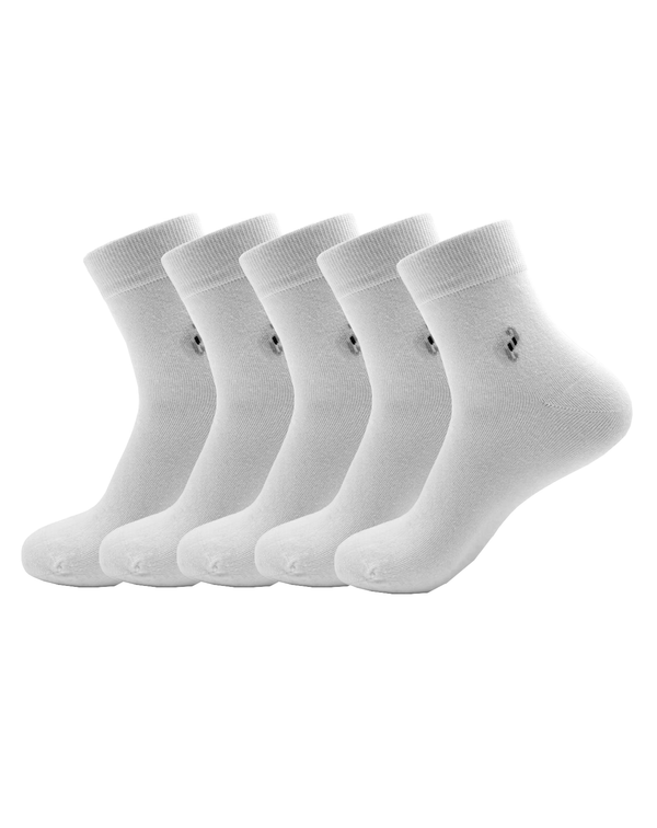 Malana Merino White Colour Ankle Length Socks (Pack Of 5)