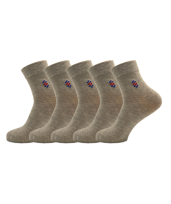 Malana Merino Grey Colour Ankle Length Socks (Pack Of 5)